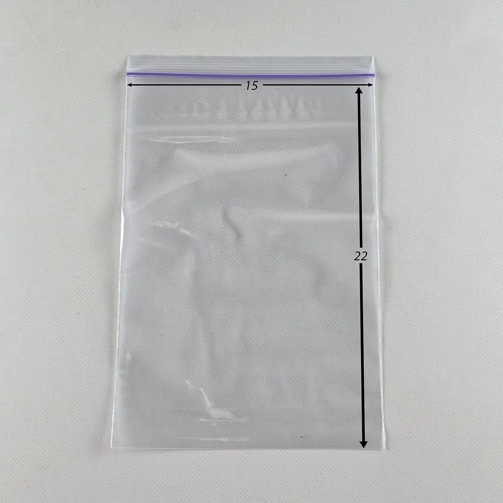 Пакети Zip-Lock прозорі 15x22 см, 100 шт, 50 мкм, поліетиленові пакети із застібкою - фото 2