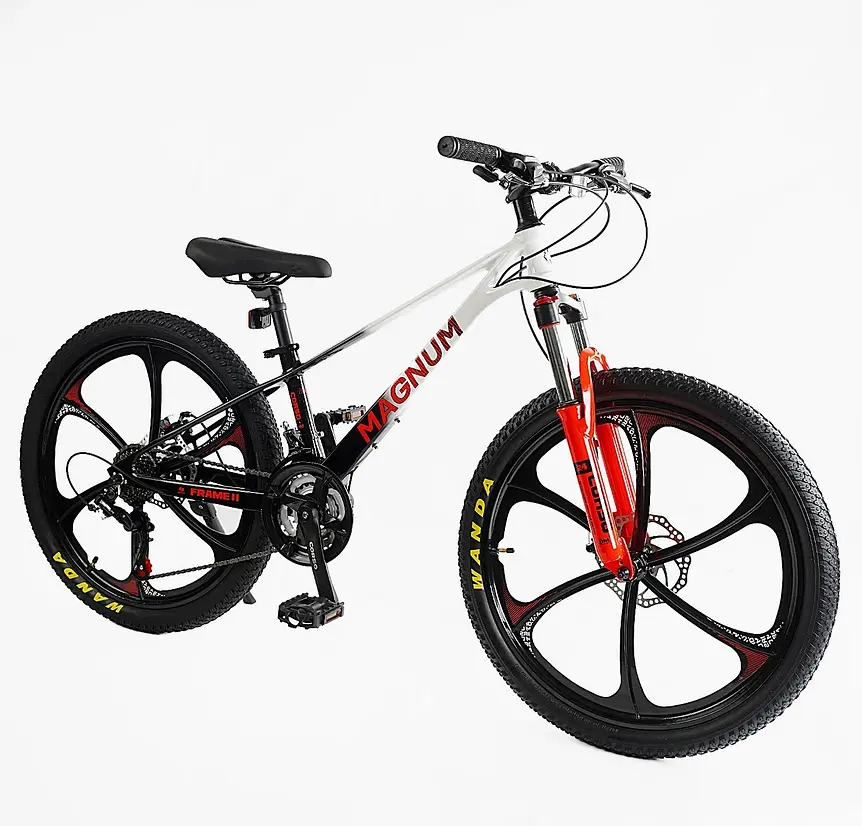 Велоcипед Спортивный 24" MN-24255 Corso «MAGNUM», рама магниевая 11’’, оборудование Shimano 21 скорость, собран на 75% (6800077242556) - фото 2