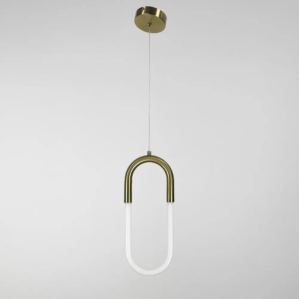 Підвіс зі світлодіодним овалом у латунному корпусі | Арт. A 074/1 AB | Line F - фото 4