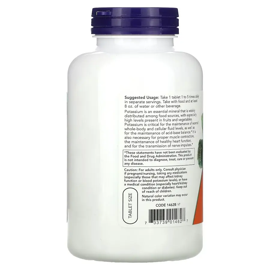 Глюконат калію NOW Potassium Gluconate 99 mg, 250 таблеток для підтримки кислотно-лужного балансу - фото 3