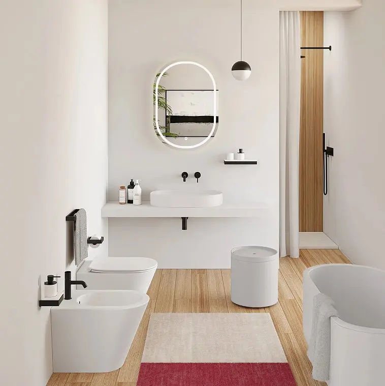 Умывальник Rea Iris 71 white matt накладной REA-U4305, Белый матовый - фото 7