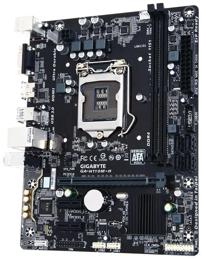 Материнська плата Gigabyte GA-H110M-H (GA-H110M-H) (Socket 1151, Intel H110, Micro-ATX) Б/в - фото 2