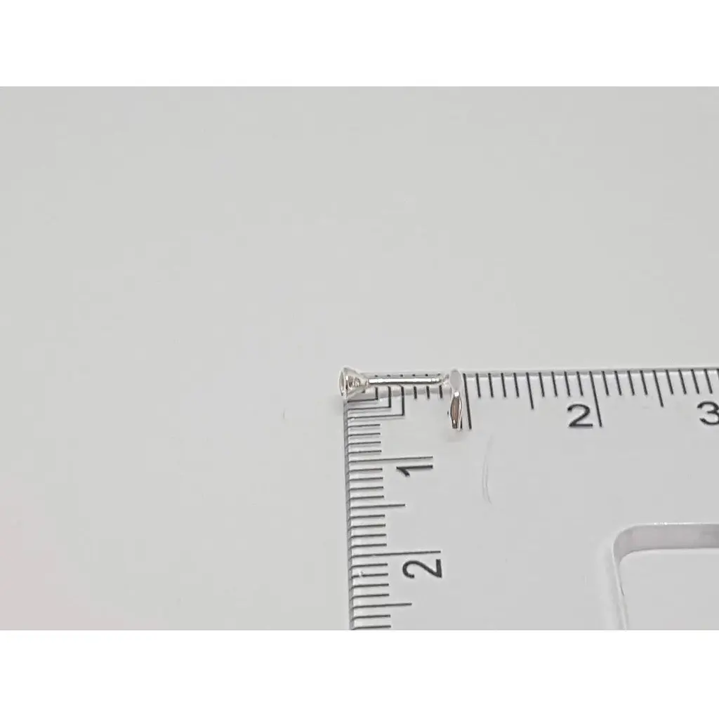 Срібна сережка-пірсинг в ніс Dear. 1023.1С Білий - фото 2