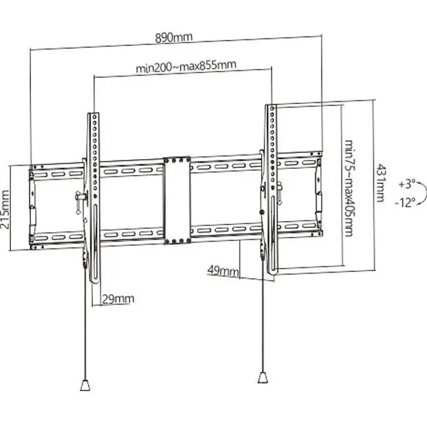 Кронштейн Gembird WM-90T-01 - фото 2