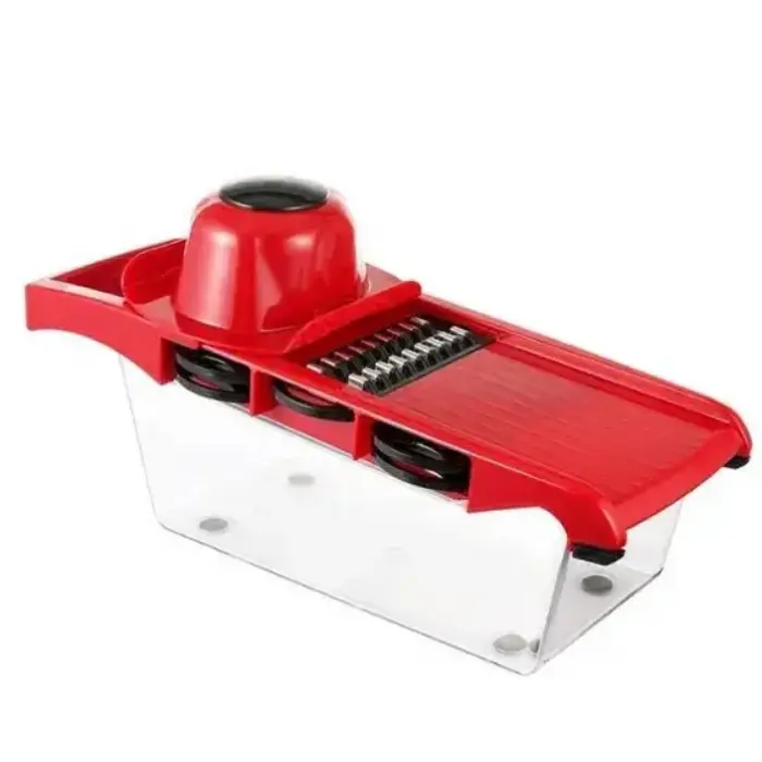 Овочерізка з резервуаром і насадками Mandoline Slicer 6 в 1 подрібнювач для овочів і фруктів