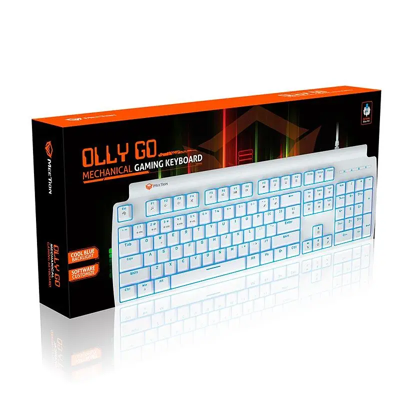 Клавіатура Meetion USB Wired механічний gaming keyboard blue switch MK600MX (ukrainian version) | 105 keys | - фото 2