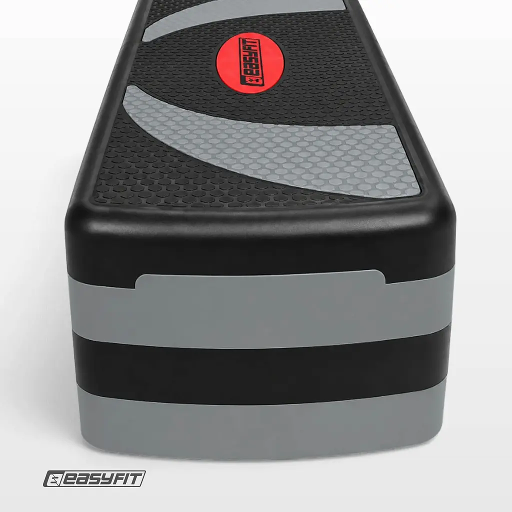 Степ-платформа EasyFit Step-B 3-ступінчаста чорно-сіра  - фото 5