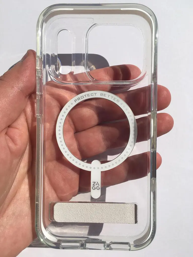 Чохол протиударний ZAGG Gear4 Santa Cruz MagSafe KS Clear Case для iPhone 17 Pro Max Прозорий із підставкою - фото 5