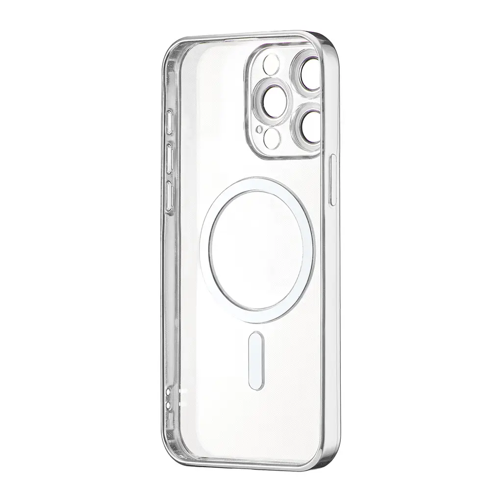 Чохол Ductil Metallic Edge with MagSafe (Protected Camera & Lens) iPhone 15 Pro Max Silver - фото 3