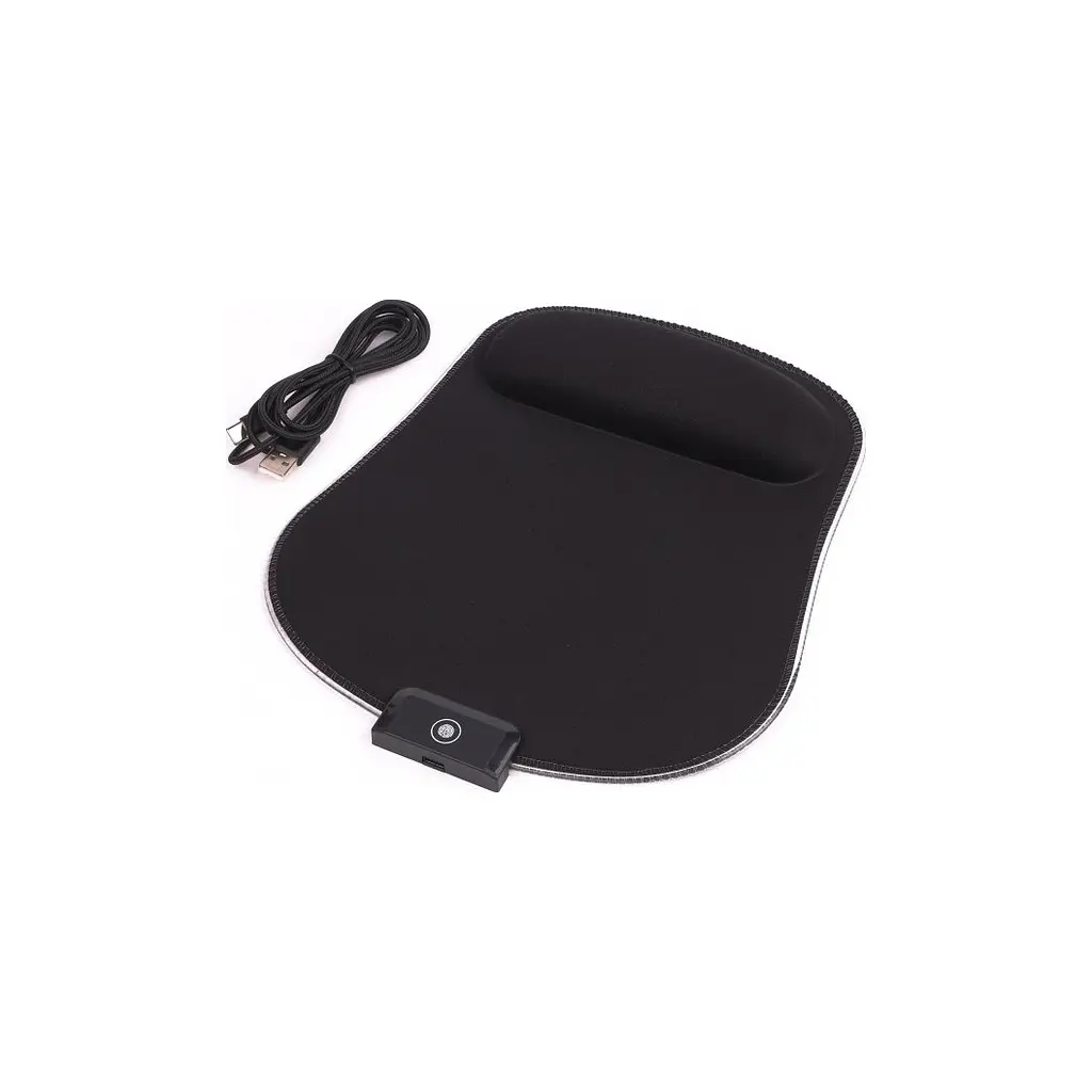 Килимок для мишки Maxxter MMP-LEDPAD-BK RGB Black (MMP-LEDPAD-BK) - фото 2