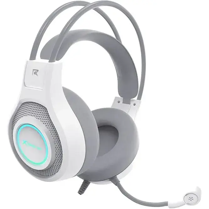 Игровая гарнитура Xtrike Me GH-515 USB+3.5 мм 7 режимов RGB кабель 2 м белая - фото 2