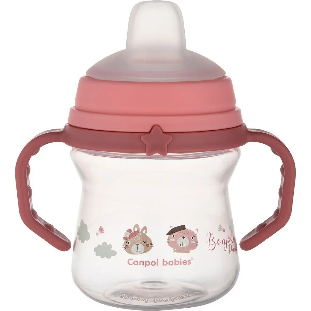 Кружка тренувальна Canpol babies First Cup Bonjour Paris 150 мл рожевий - фото 6