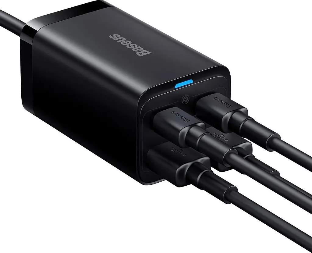 Сетевое зарядное устройство Baseus GaN3 Pro Desktop Fast Charger 2C+2U 65W + Cable USB-C to USB-C Black (CCGP040101) [80903] - фото 4