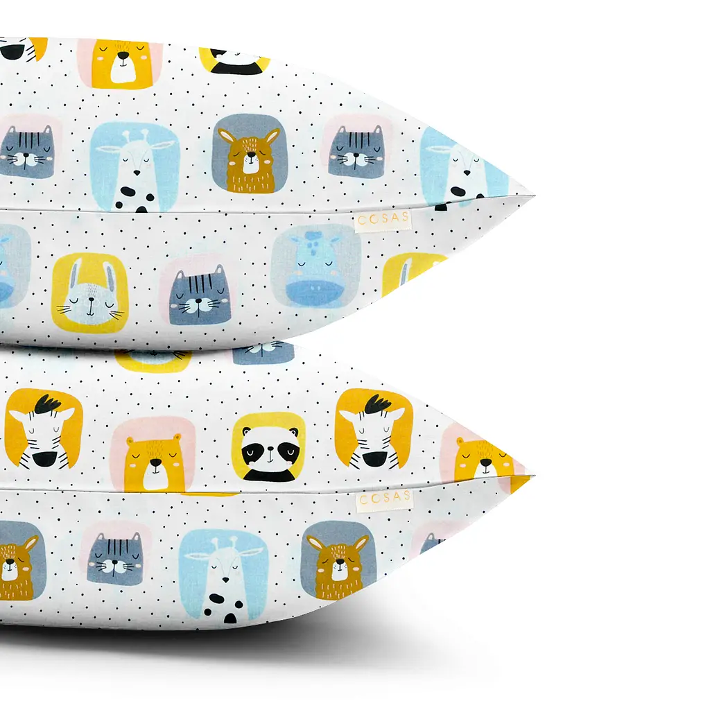 Набір наволочок Cosas Color animals 40х60 см білий (SetPillow_AnimalsColor_40x60) - фото 2