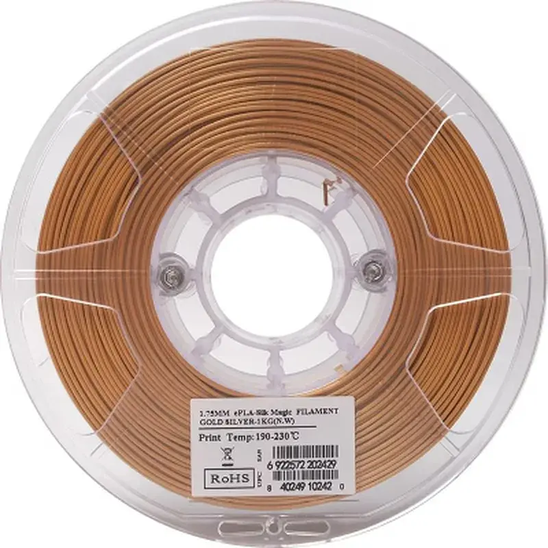 Пластик для 3D-принтера eSUN ePLA-Silk Magic 1кг, 1.75мм, Gold Silver (EPLA-SILKMAGIC-P175JS1) - фото 3
