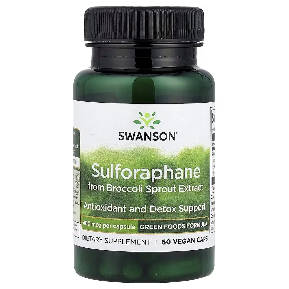 Амінокислота Sulforaphane 400 mg, 60 вегакапсул Swanson vit0003876