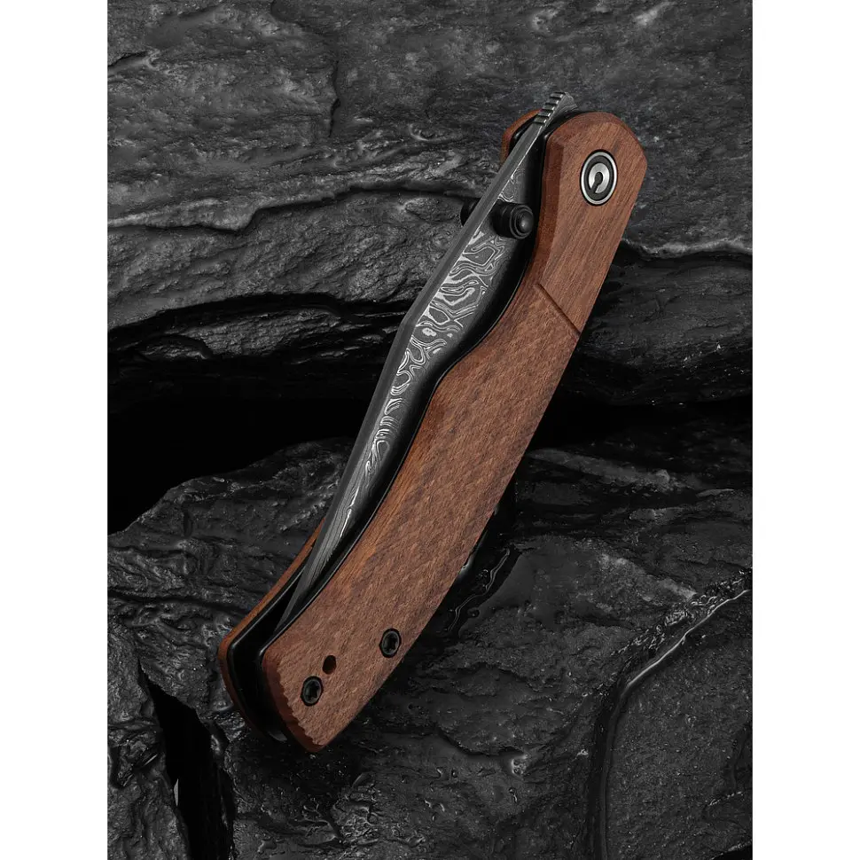 Ніж складаний кишеньковий Civivi Clingman (7.6 см) Damascus / Guibourtia Wood дерево - фото 11