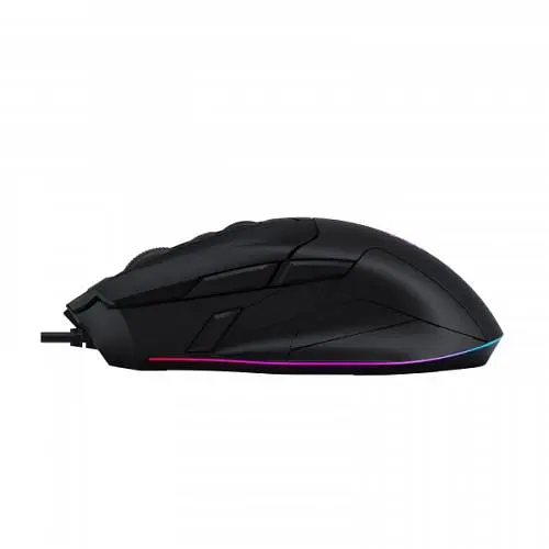 Мышь Bloody W70 Max, Stone Black, USB, оптическая (сенсор MAX BC3332-A), 100-10000 dpi, RGB подсветка (5 профилей), 11 кнопок, ножки X'Glide, 1.8 м - фото 5