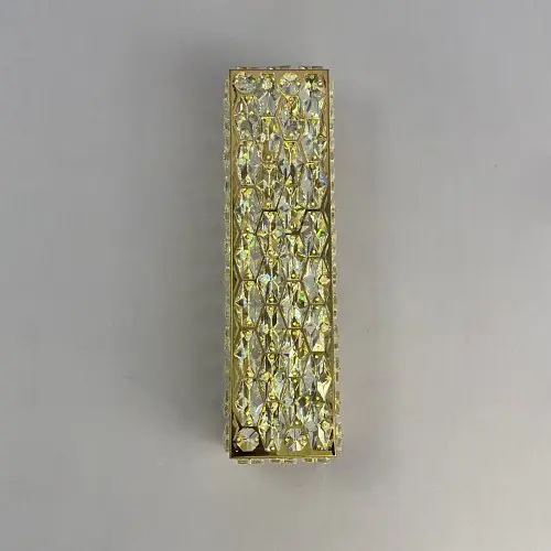 Настенный LED светильник бра для спальни и коридора Linisoln 595-420 FG золото хрусталь 42 см 50 W 3 режима - фото 2