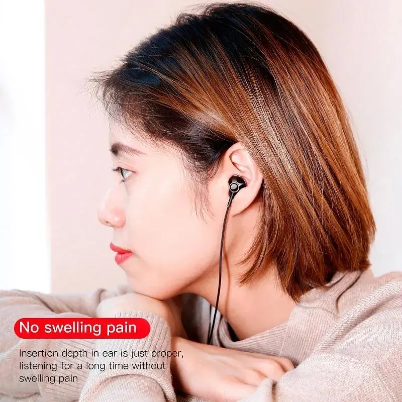 Навушники Baseus Encok H06 lateral in-ear Wired Earphone з чорним мікрофоном (NGH06-C01) - фото 8
