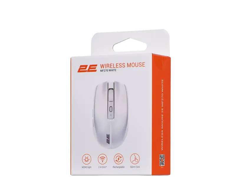 Миша 2E MF270 Silent Rechargeable WL White (-MF270WWH) - фото 7