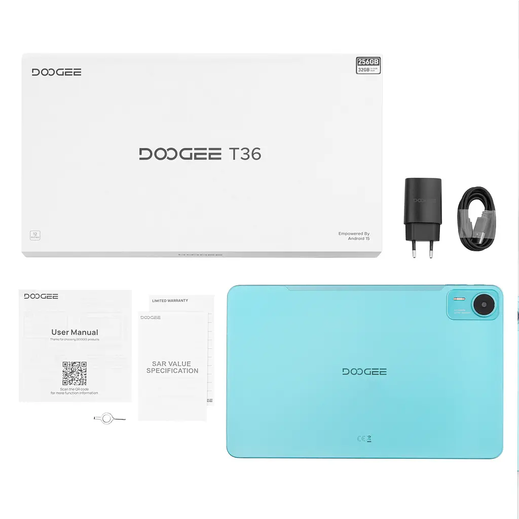 Планшет Doogee T36 12" 8ГБ, 256ГБ, LTE, 8800mAh Android, синій - фото 2