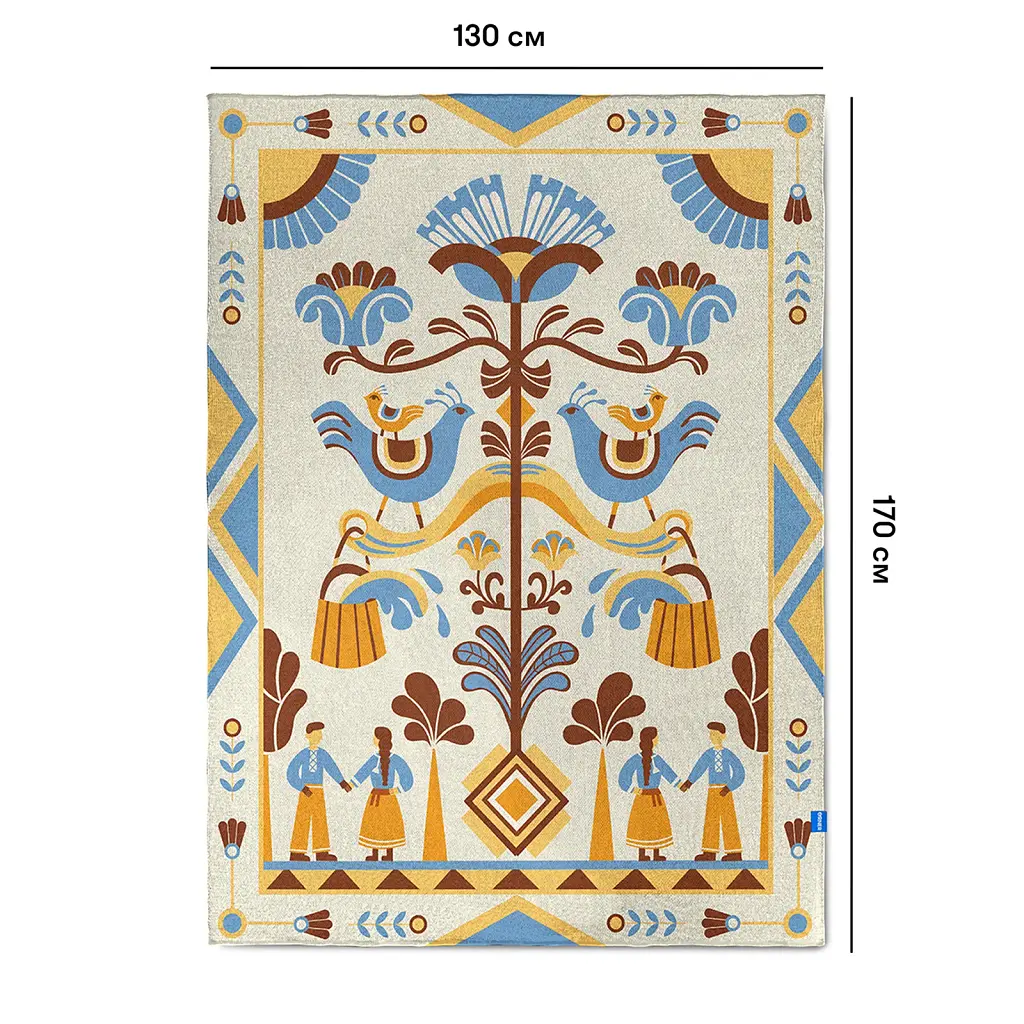 Плед «Дерево роду» світлий 150x200 - фото 5