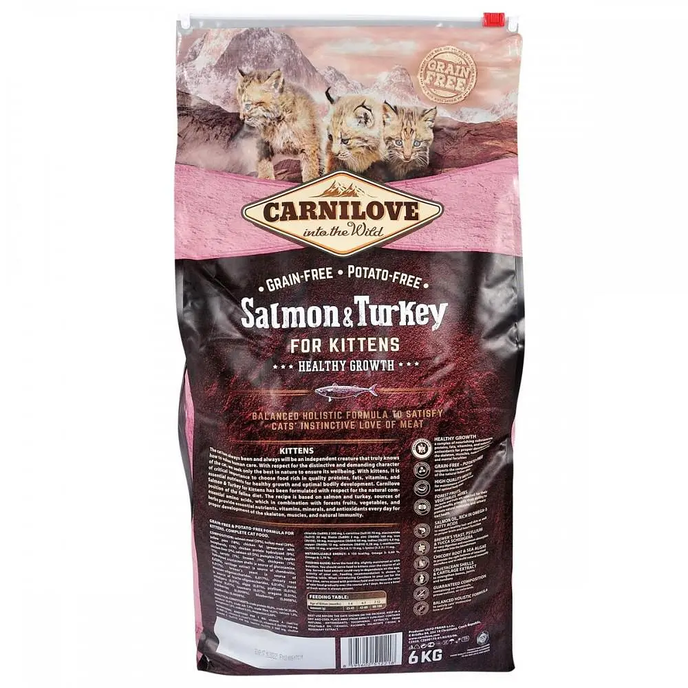 Сухий корм Carnilove Cat Salmon & Turkey Kitten 6 кг з лососем та індичкою для кошенят - фото 5