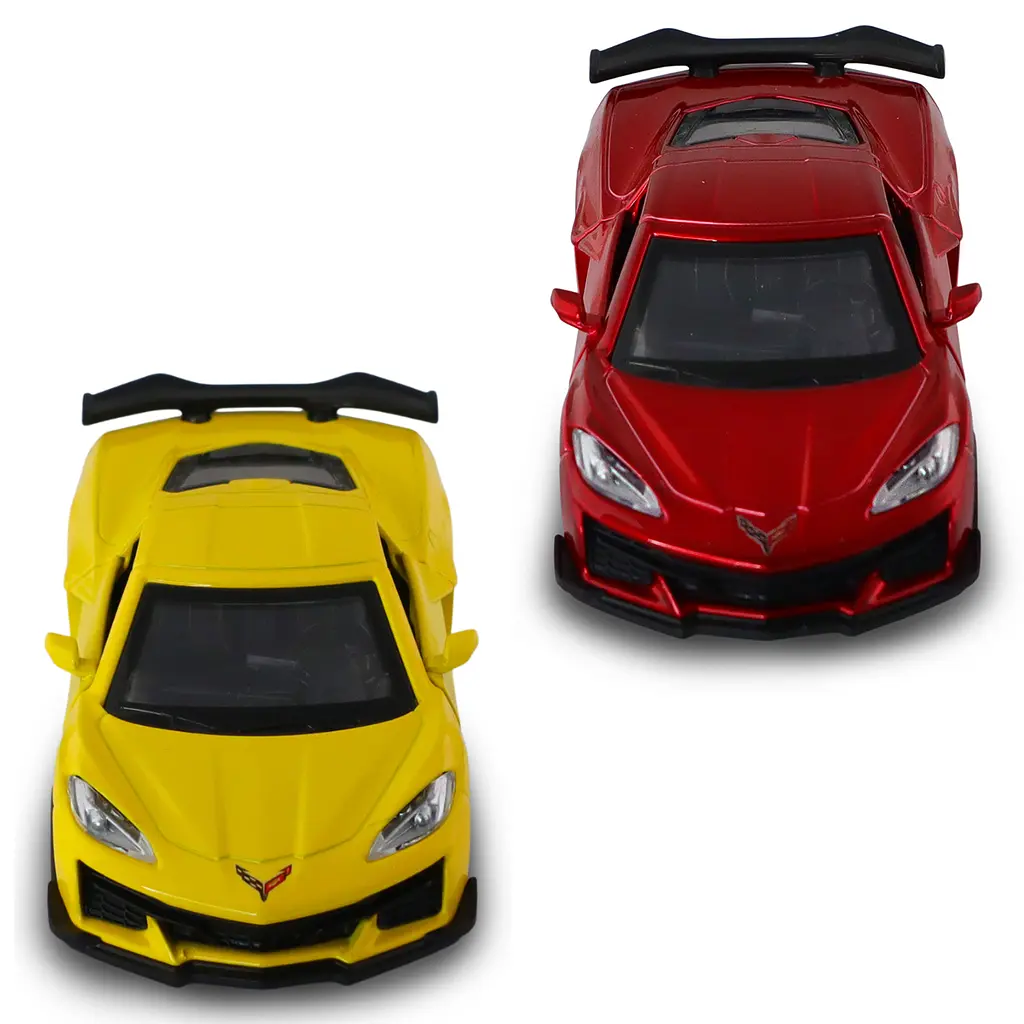 Автомодель TechnoDrive Chevrolet Corvette C8 Z06, 2024 (жовтий, червоний) (250310) - фото 3