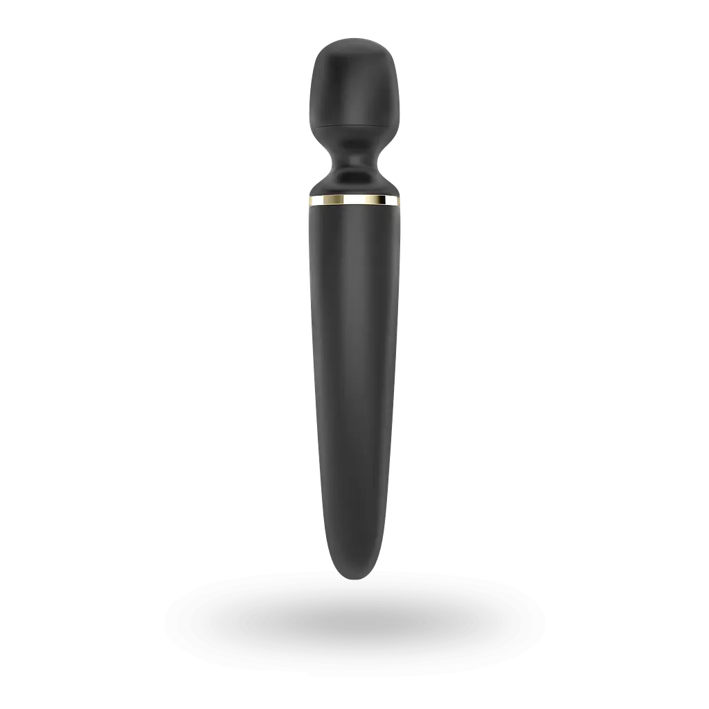 Вібромасажер Satisfyer Wand-er Woman (Black/Gold), водонепроникний, потужний, розмір XXL - фото 4