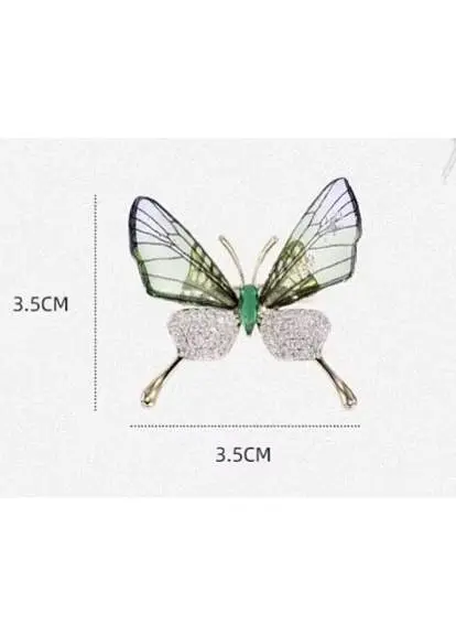 Брошь Бабочка женская брошь-булавка - фото 2