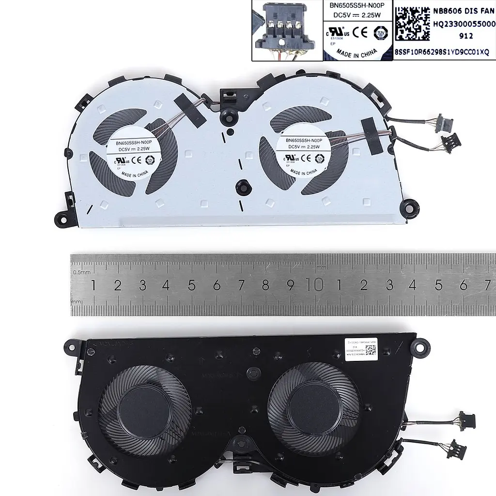 Вентилятор для Lenovo Ideapad S540-15IWL S540-15IML Type 81NE 81Q1 81NG, (GPU fan, 5F10S13885, BAPA1305R5H-Y001) - фото 3