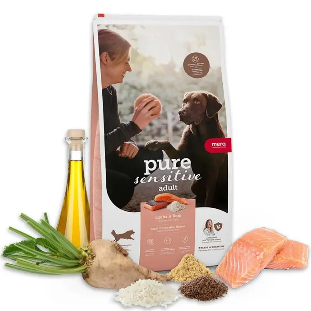 Сухий корм для дорослих собак Mera ps Lachs&Reis з лососем та рисом 4 кг