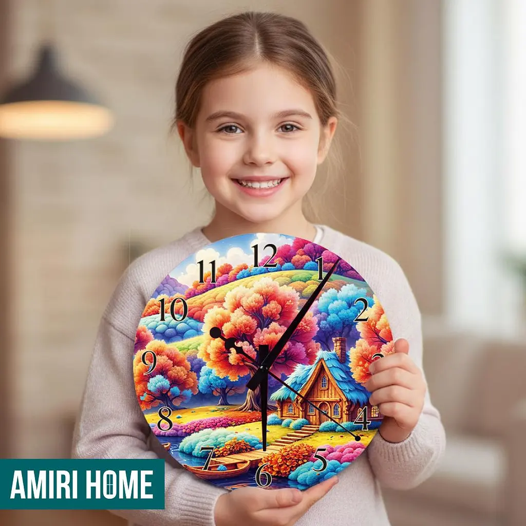 Настенные часы AMIRI HOME Природа 28 см бесшумная без стекла VG1012 - фото 5