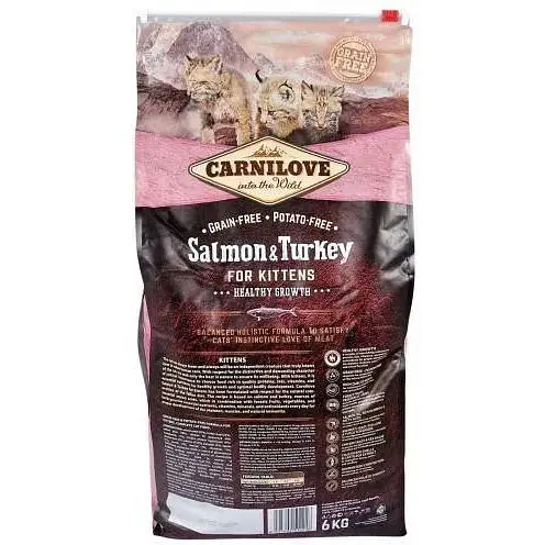 Сухой корм Carnilove Cat Salmon & Turkey для котят лосось и индейка 6 кг - фото 4