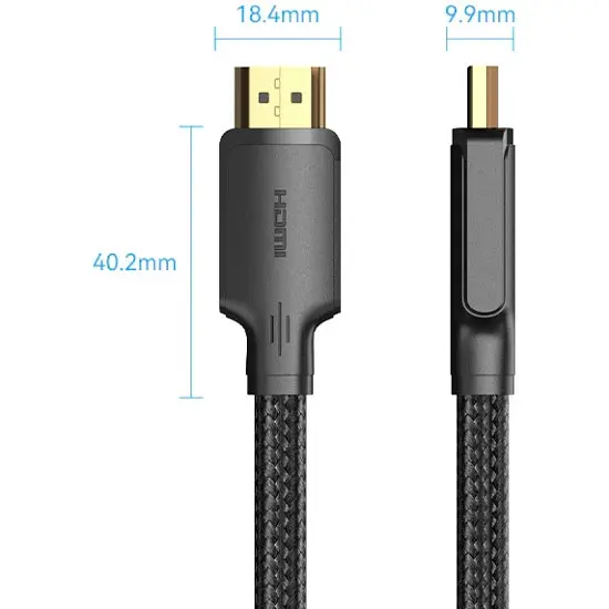 Кабель HDMI M - M, 10.0 м, V2.0 4K 30Гц, обплетення Vention - фото 2