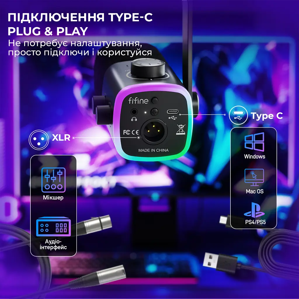 Мікрофон Fifine AM9 USB Black (AM9) - фото 9