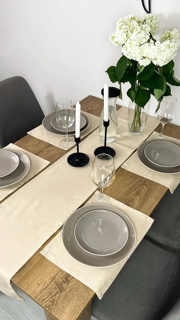 Комплект Дорожка водоотталкивающая Бежевый однотонный 200х40 см 4 шт. - фото 2