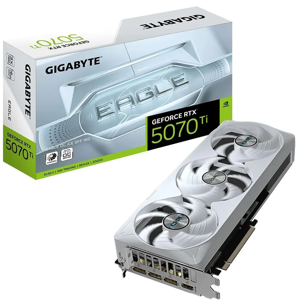 Відеокарта Gigabyte RTX 5070 Ti 16GB EAGLE OC ICE SFF (GV-N507TEAGLEOC ICE-16GD) (GDDR7, 256 bit, PCI-E v5.0 x16) - фото 10