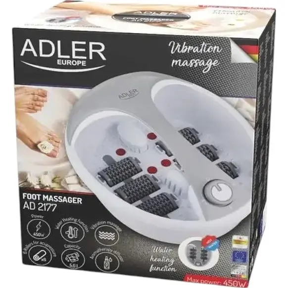Ванночка-масажер для ніг Adler AD 2177 з функцією підтримки температури води - фото 7