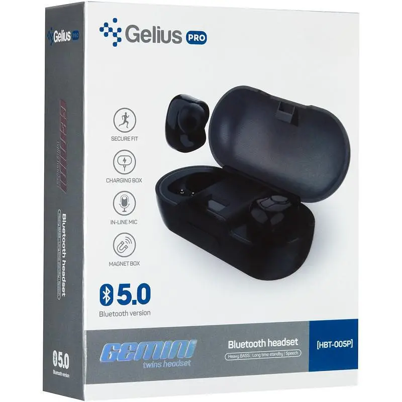 Навушники Stereo Bluetooth Headset Gelius Pro Twins GeXiaomini HBT-005P Black - фото 9
