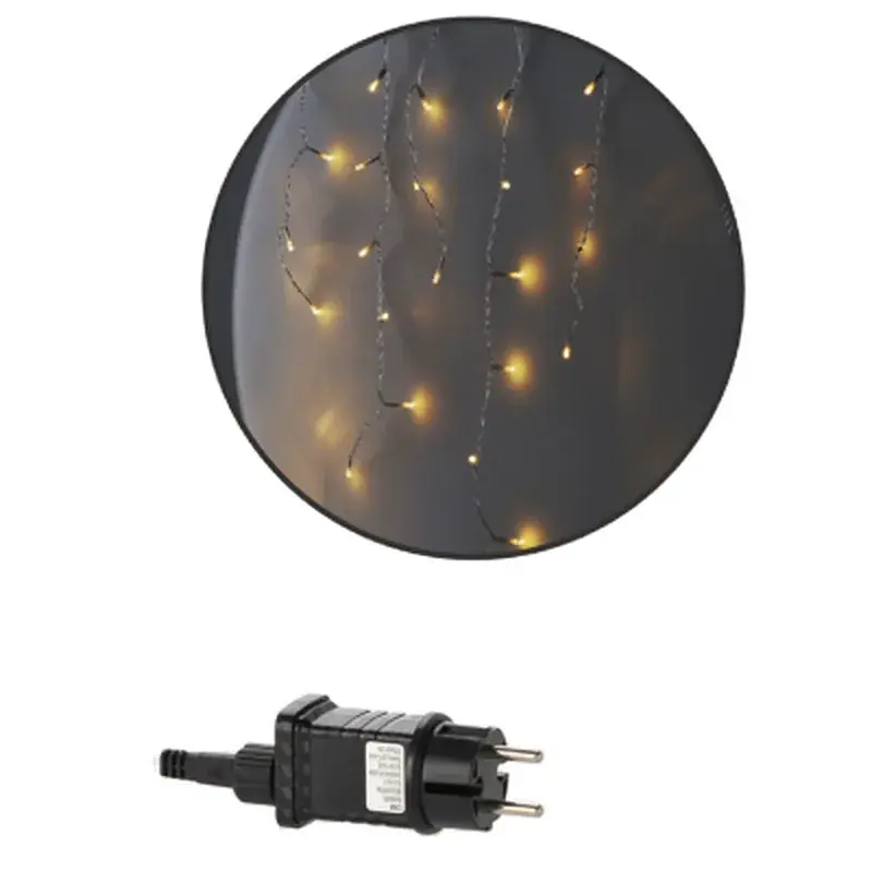 Гірлянда Chomik Бахрома 300 LED 12 м, теплий білий, IP44, від мережі (5900779879843) - фото 2