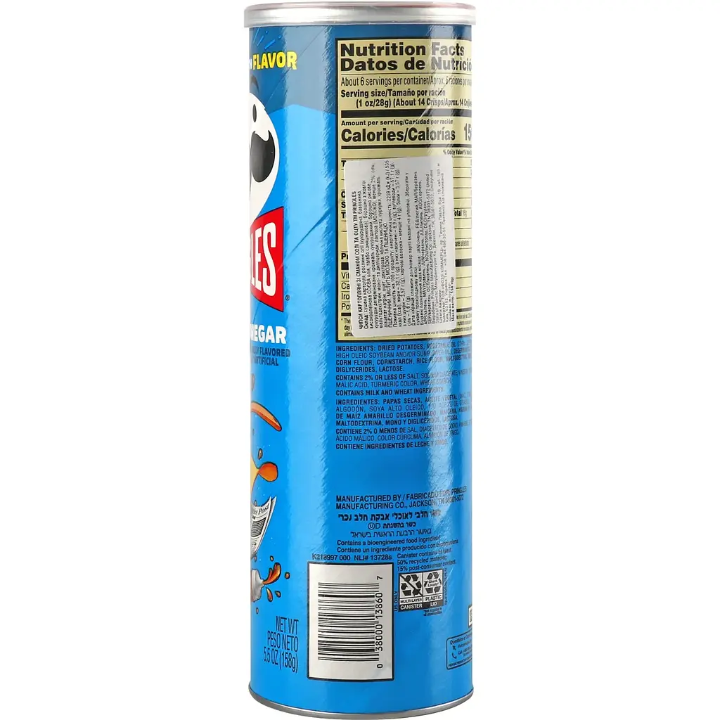 Чипсы Pringles со вкусом соли и уксуса 158 г - фото 3