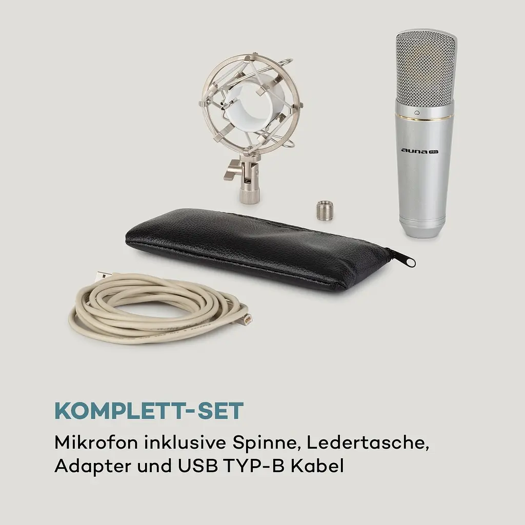 Конденсаторний USB-мікрофон Auna MIC-920 USB (10034262) - фото 2