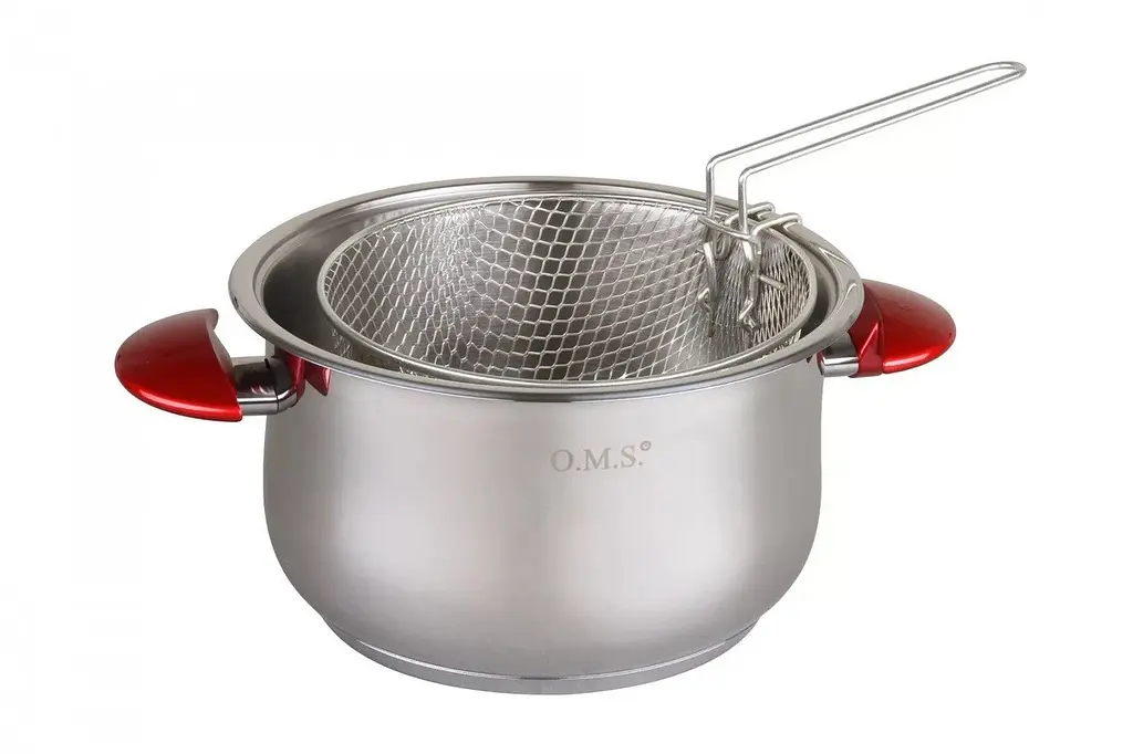 Каструля – фритюрниця O.M.S. Collection 4007-24 см 6,4 л Red - фото 4