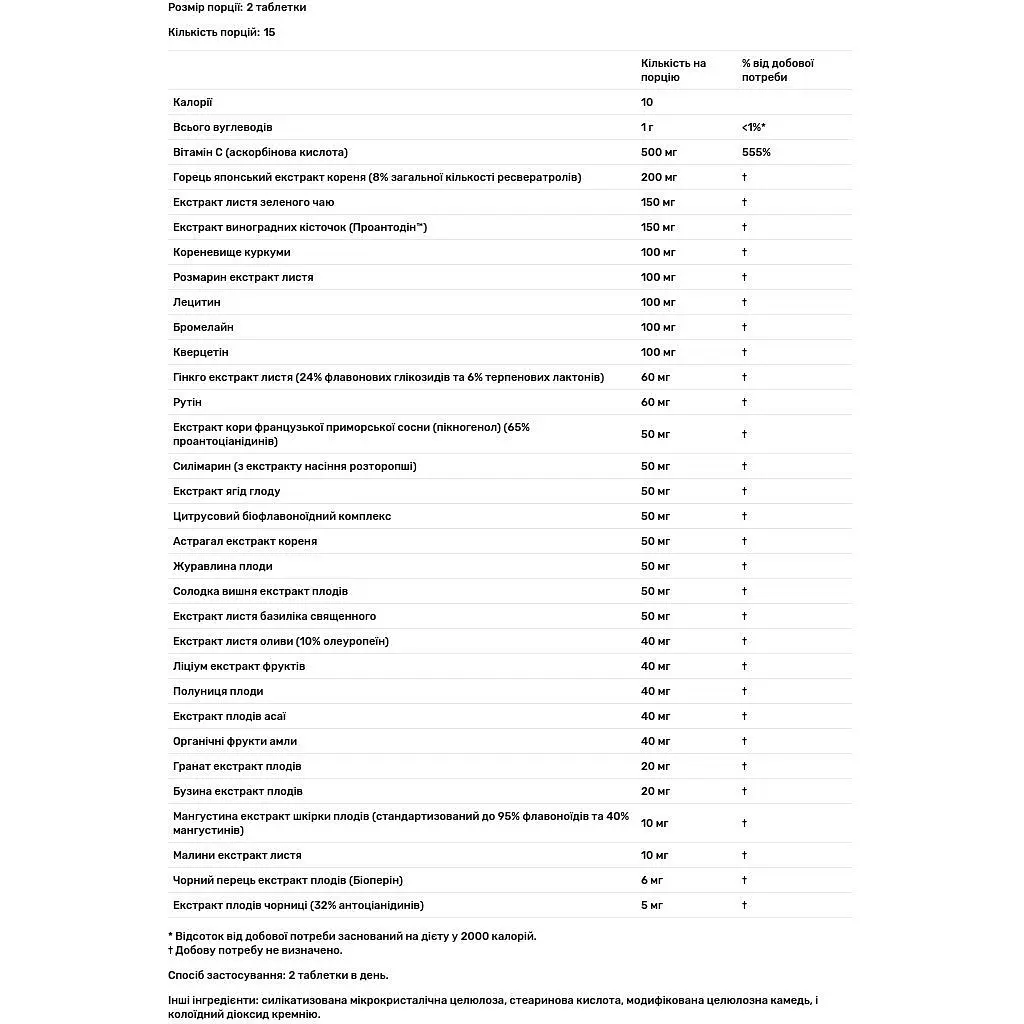 Пікногенол Source Naturals максимальний 30 таблеток - фото 4