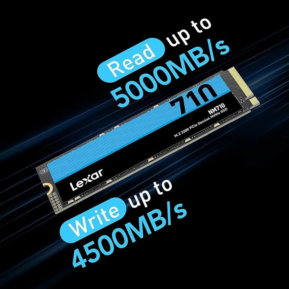 Накопитель SSD Lexar m.2 NVMe 1TB NM710 1Tb PCI-E 4.0x4 (LNM710X01T-RNNNG) (LNM710X001T-RNNNG) - фото 4