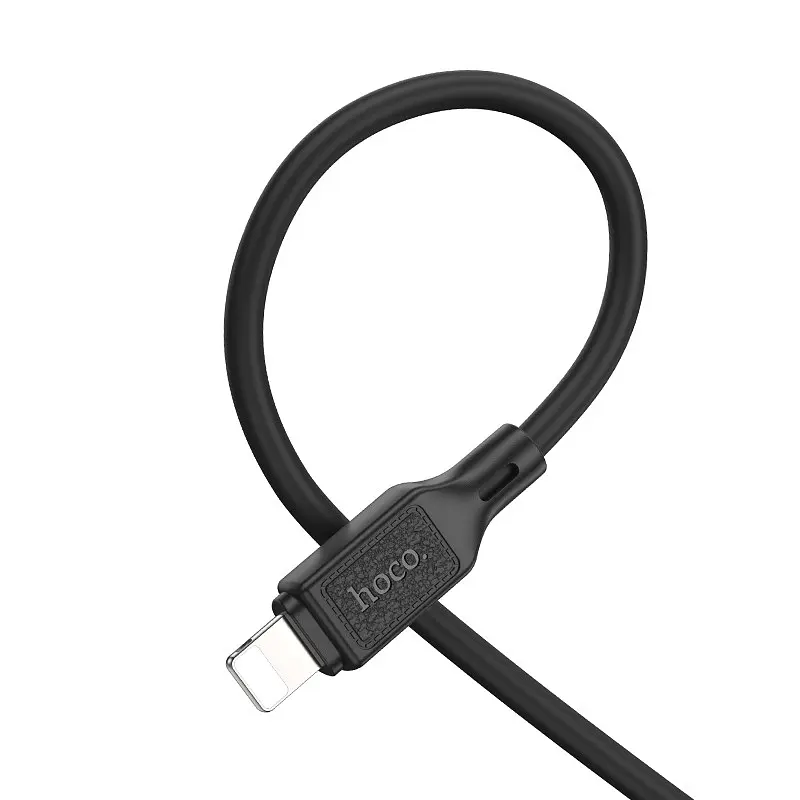Дата кабель Hoco X90 Cool silicone Type-C to Lightning 20W (1m) Black - фото 4