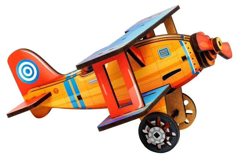 Конструктор дерев'яний Puz-00959 "Turbo Plane" в кульку PuzzleOK - фото 5