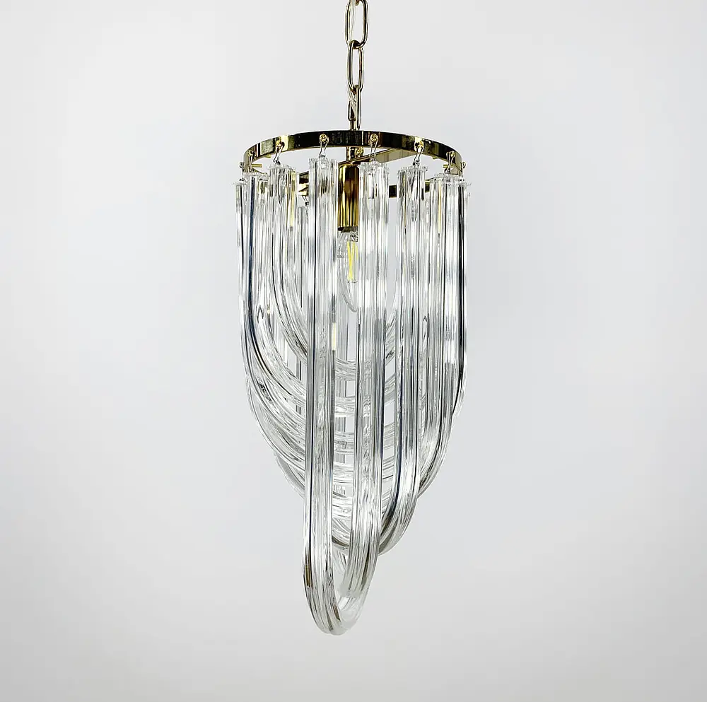 Подвесной светильник Flow Light в золотом каркасе Ø 30 см | Line F | Арт. SA36-300 - фото 14